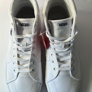 VANS Filmore White High Top Canvas Lace Up Athletic Sneakers Women’s 10 (A2)